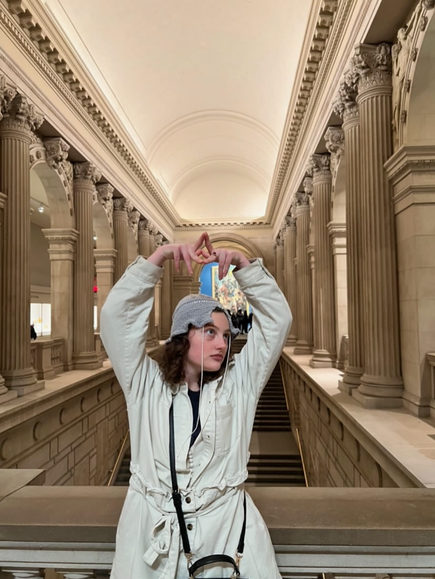 Isabel Irene in a museum hall